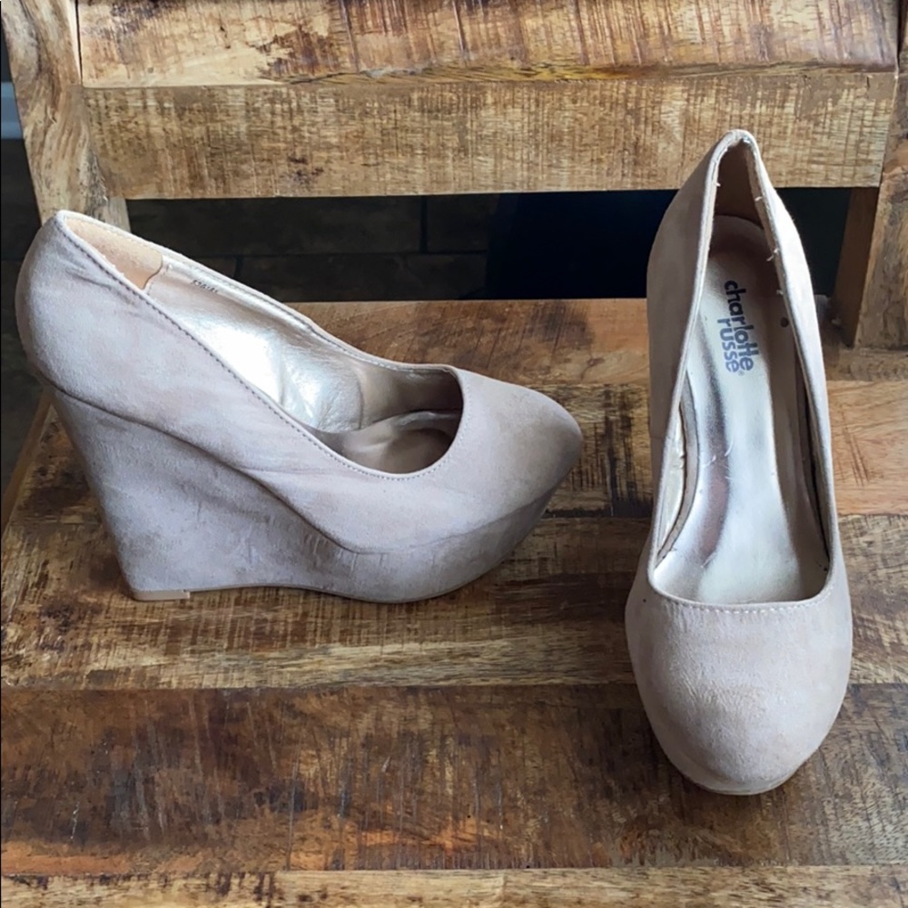 Charlotte Russe nude wedges.